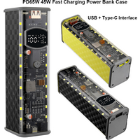 PD65W 45W Super Fast Charging DIY Power Bank Case Weld-Free 8-Cell 18650 Battery Storage Box Daul USB Type C Output