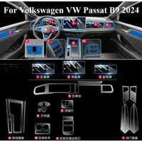 For VW Passat B9 2024 Accessories Interior Film Transparent TPU PPF Gear Panel Center Console Anti-scratch Protection Sticker
