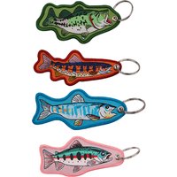 Cartoon Fish Keychains Featuring Bass, Trout, and Salmon; Stylish Key Chains Suitable for Both Men and Women
