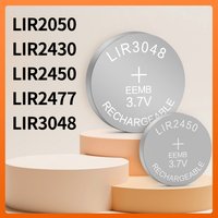 10PCS lir2050 lir2430 lir2450 lir2477 lir3048 battery rechargeable 3.7V Coin battery
