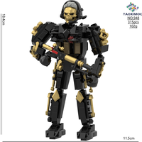 Trendy Robot Building Blocks Set, Anime & Movie Peripherals, Minimalist Desktop Ornaments, Modern Space Style Home Decor