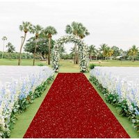 1mm thick shiny red carpet runway for Christmas, Thanksgiving outdoor accessories, wedding party hall (1.2 x 7 meters) image 4