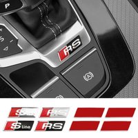 For Audi 3D Aluminum SLINE RS Badge Car Steering Wheel Sticker Auto Emblem Accessories TT RS3 RS4 RS5 RS6 RS7 RS8 Quattro SLINE