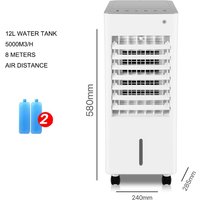 110V//220V 8L Water Air Conditioner Home Office Portable Cooling Air Cooler Evaporative Air Conditioner