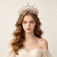 Baroque Crystal Crown Tiara For Women Rhinestone Prom Diadem Headband Bridal Wedding Hair Accessories Jewelry Crown Tiara Gift