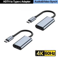 4K Type C to HDMI Adapter Converter USB-C to HDMI Cable for MacBook Pro Air iPad Samsung Laptop Phone to TV Monitor Projector