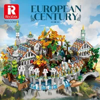 New 55015 4406pcs MOC Rivendell Building Blocks Assembling Medieval Gardens Bricks Construction Model Toys for Children Gift Set