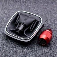 Gałka zmiany biegów aluminiowa z osłoną przeciwpyłową do VW Golf 5/6 MK6 2010-2014, Scirocco 2009, manualna skrzynia biegów - zamiennik