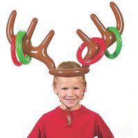 Inflatable Reindeer Antler Hat Ring Toss Game Kids Gift Christmas Family Game Toys Navidad Natal New Year Xmas Decor Noel 2023