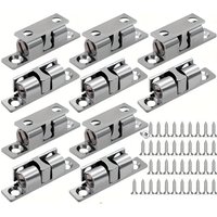 10 cabinet locks and furniture latches, 40 screws, 48mm cabinet door bumpers - drawer lock, zinc alloy material