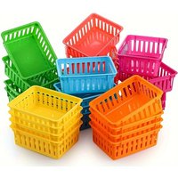 Colorful office storage basket, rectangular jewelry storage basket, and drawer style kitchen miscellaneous storage basket