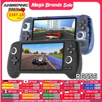 Anbernic RG556 Retro-Handheld-Spielkonsole mit Android 13 System, 5,48 Zoll AMOLED-Bildschirm, T820 Videoplayer, integriertem Hall-Trigger-Lüfter