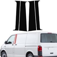 4Pcs/set For VW T5/T6 2008-2021 Glossy Black Car Window Door Column Pillar Post Cover Trim Stickers Auto Exterior Styling