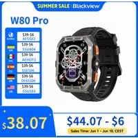 Blackview W80 PRO Outdoor Smart Watch with GPS Positioning, 1.91‘’ TFT Display 900mAh with Flashlight Health Monitoring Watch
