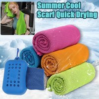 1-10PCS Quick Dry Cooling Towel Silica Gel Cold Cloth Microfiber Absorbent Ice Towel Durable Polyester for Outdoor Sports