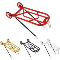 AliExpress NONE Folding Bike Rear Rack for Brompton – Aluminum Alloy Luggage Carrier with Easy Wheels, Lightweight Bicycle Rear Shelf