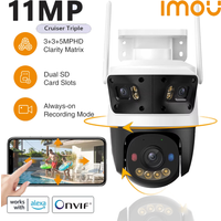 IMOU Cruiser Triple Lens Outdoor Camera 2 Red-Bule Warning Light PTZ WiFi Camera Vehicle & Human Detection Surveillance Monitor