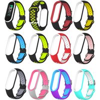 Sport Strap for Xiaomi Mi Band 4 5 6 7 Strap Replacement Color Silicone Wristband TPU Strap for Xiaomi MiBand 3 4 5 6 7 Strap