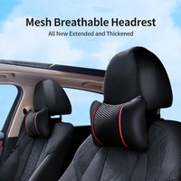 Car Neck Pillow Headrest, Breathable Mesh Memory Foam Car Seat Neck Support Pillow, Ergonomic Bone Shape Auto Headrest Cushion