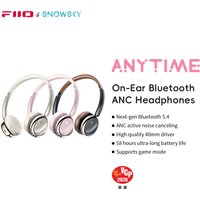FiiO ANYTIME Bluetooth 5.4 Wireless Headphone Noise Cancelling Bluetooth Earphones Hi-Res Wireless Over-Ear Headphones with mic