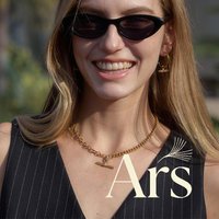 Ars Stainless Steel T Bar Pendant Necklace with Zircon 18k Gold Plated Link Chain Necklaces for Women Minimalist Choker Necklace