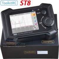 ToolkitRC ST8 Servo Comprehensive Tester 2.4 TFT 7-28V 8-Channel 4-Channel Independent Interface Model Remote Control Toy Car Aircraft Equipment Servo Signal Testing Tool