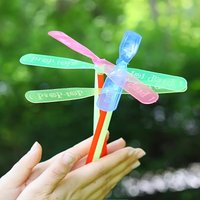 50/100pcs Plastic Dragonfly Flying Toys, Easy To Assemble, Bright Colors, Perfect For Parties, Portable - For Outdoor Play
