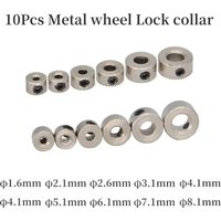 10PCS Metal Wheel Lock Collar Shaft Axle Bushing Landing Gear Stopper 1.6mm 2.1mm 2.6mm 3.1/4.1mm 5.1mm 6.1mm for RC Model Parts