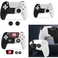 Anti-slip Silicone Skin Shell Protective Cover Case For Playstation 5 PS5 Gamepad Controller Accessories With 2pcs Grip Caps