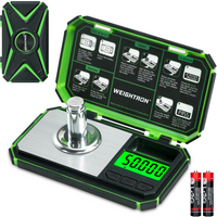 50g/0.001g Digital Mini Portable Scale, for Weighing Jewelry, Medicine, Gemstones, Gold, with Calibration Weight