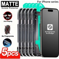 Matte Privacy Screen Protector For iPhone 17 Pro Max Air 16 16e 11 12 13 14 15 Plus XR X XS Anti-Spy Tempered Glass Easy Install