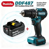 Neuer Makita DDF487 Akku-Bohrschrauber, bürstenloser, wiederaufladbarer Elektroschrauber, Wartungswerkzeug für 18-V-Lithium-Batterieplattform
