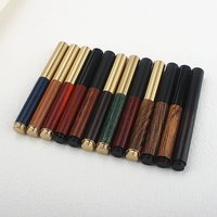 Short Bronze Wooden Fountain Pen Elegant Handcrafted Writing Instrument Unique Gift for Writers