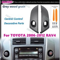 Center Dashboard Panel for Toyota Rav4 Air Vent Radio Window Trim Prada Panel 2006 - 2012 Grey wood grain plastic accessories CD