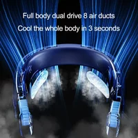 Cool Neck Fan Mini Bladeless Silent Fan USB Rechargeable 5 Speed Silent Wearable Neck Belt Electric Air Conditioning Fan