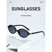 New Sunglasses Retro Versatile Women's High-end Fashion Exquisite Oval Fashion Sunglasses 3089