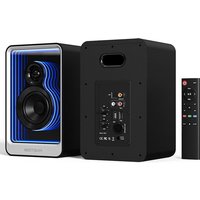 SR15 Active Monitor Bookshelf Speakers with Bluetooth 5.0 100W Output Power RGB Lighting Effects for Home Stereo Sound System