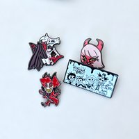 1/4pcs American comic top horror anime brooch, cartoon metal badge, badge, clothes, bags, decorations, Halloween gift