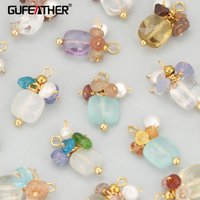 GUFEATHER,2pcs/lot,MH74,jewelry accessories,18k gold plated,copper,natural stone,hand made,charms,diy pendants,jewelry making