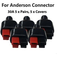 5Pair 30A 600V For Plug Connector Dust Cover Shell Flame Retardant Sleeves For Electric Power Solar Energy Systems