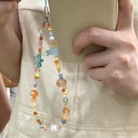 Ins Summer Ocean Style Beaded Phone Lanyard, Starfish & Fish Decor, Versatile Charm for Keys and Backpacks