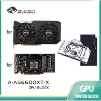 Bykski GPU Water Block Use for ASUS DUAL RX 6600XT O8G OC Edition GPU Card / Copper Cooling Radiator RGB SYNC A-AS6600XT-X