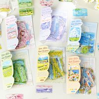 30/180 pcs City Landscape PET Stickers Pack for Art Collage Junk Journal DIY Scrapbook & Diary Aesthetic Stationery Collection