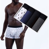 4pcs sexy Men's panties brand underpants mens cotton boxers for man underwear print men boxer shorts gift set calecon