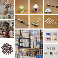 Dollhouse Miniature Coffee Shop Set BJD Doll Tiny Coffee Beans Sugar Packets Cups Mold Realistic Cafe Scene Photography Props