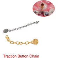 2Pcs Dental Orthodontic Traction Chain Round Mesh Base Lingual Buttons Orthodontic Materials