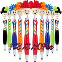 1-10Pcs Ballpoint Pen, Mixed Color 2in1 Touch Screen Stylus Pen, Multifunctional Writing Tool for Mobile Tablet