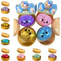 Glitter Dumpling Squishies with Box - Sensory Dumpling Pressure Toy for Stress Relief Fun Squishy Toys for Adults And Kids