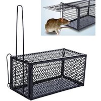 1PCS Humane Rat Trap Metal Reusable Mechanical Self-locking Durable for Chipmunk Rodent Mouse Squirrel Control Cage Mice Catcher