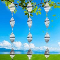 3packs Eye-Catching Stainless Steel Bird Wind Spiral For Garden Wear Proof Stainless Steel Wind